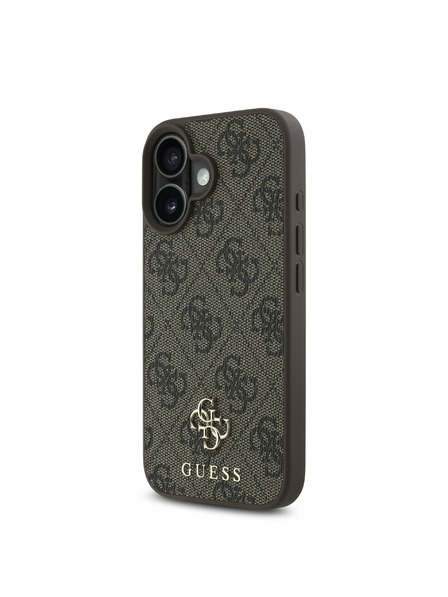 Guess Guess PU 4G Small Metal Logo MagSafe Zadní Kryt pro iPhone 16 Plus Brown