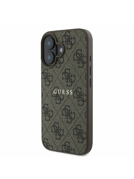 Guess Guess PU 4G Classic Logo MagSafe Zadní Kryt pro iPhone 16 Plus Brown