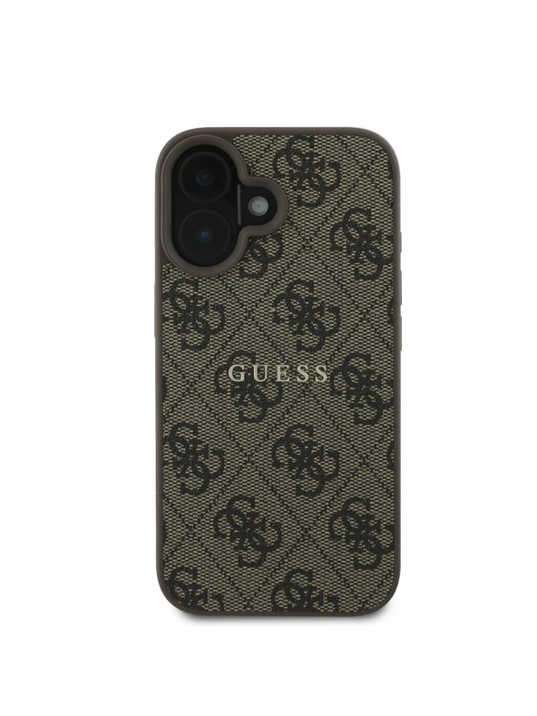 Guess Guess PU 4G Classic Logo MagSafe Zadní Kryt pro iPhone 16 Plus Brown