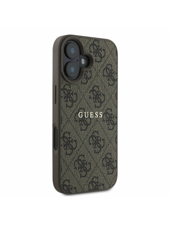 Guess Guess PU 4G Classic Logo MagSafe Zadní Kryt pro iPhone 16 Plus Brown