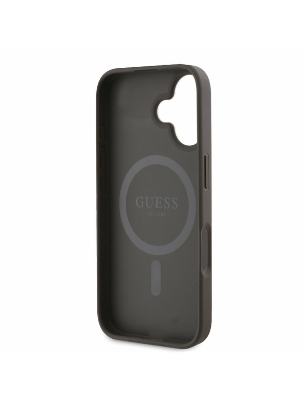 Guess Guess PU 4G Classic Logo MagSafe Zadní Kryt pro iPhone 16 Plus Brown