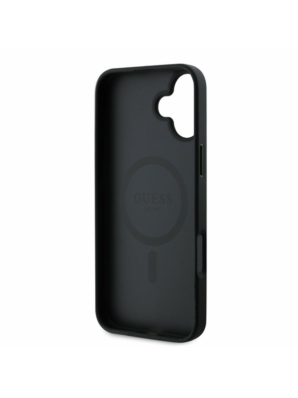 Guess Guess PU 4G Classic Logo MagSafe Zadní Kryt pro iPhone 16 Plus Black
