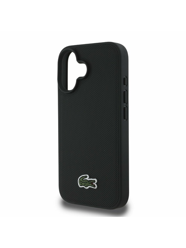 Lacoste Lacoste Iconic Petit Pique Woven Logo MagSafe Zadní Kryt pro iPhone 16 Plus Black