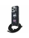 Karl Lagerfeld Karl Lagerfeld IML Crossbody K&CH Heads Zadní Kryt pro iPhone 16 Pro Black