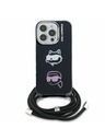 Karl Lagerfeld Karl Lagerfeld IML Crossbody K&CH Heads Zadní Kryt pro iPhone 16 Pro Black