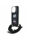 Karl Lagerfeld Karl Lagerfeld IML Crossbody K&CH Heads Zadní Kryt pro iPhone 16 Pro Black