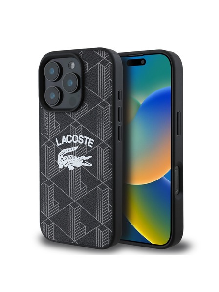 Lacoste Lacoste Blend Monogram MagSafe Zadní Kryt pro iPhone 16 Pro Black
