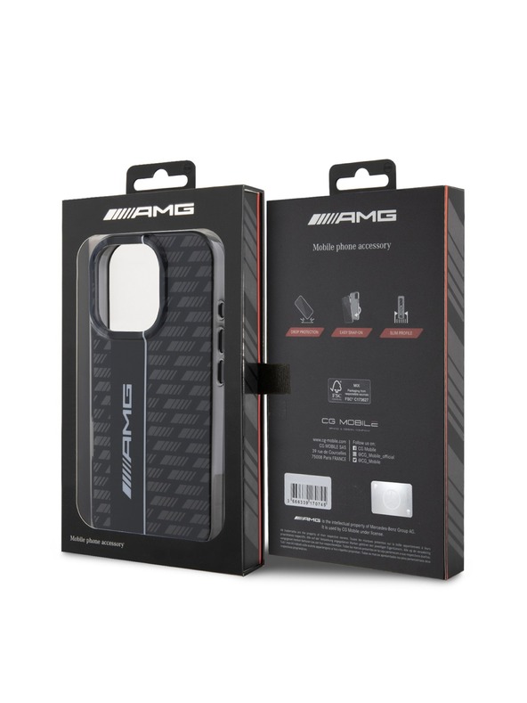 AMG AMG Carbon Pattern Zadní Kryt pro iPhone 16 Pro Max Black