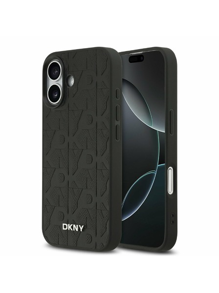DKNY DKNY PU Leather Grid Pattern Magsafe Zadní Kryt pro iPhone 17 Black