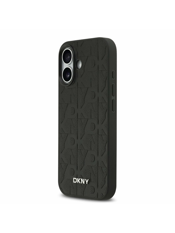 DKNY DKNY PU Leather Grid Pattern Magsafe Zadní Kryt pro iPhone 17 Black