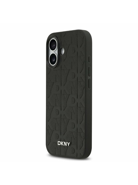 DKNY DKNY PU Leather Grid Pattern Magsafe Zadní Kryt pro iPhone 17 Black