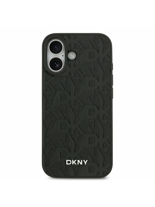 DKNY DKNY PU Leather Grid Pattern Magsafe Zadní Kryt pro iPhone 17 Black