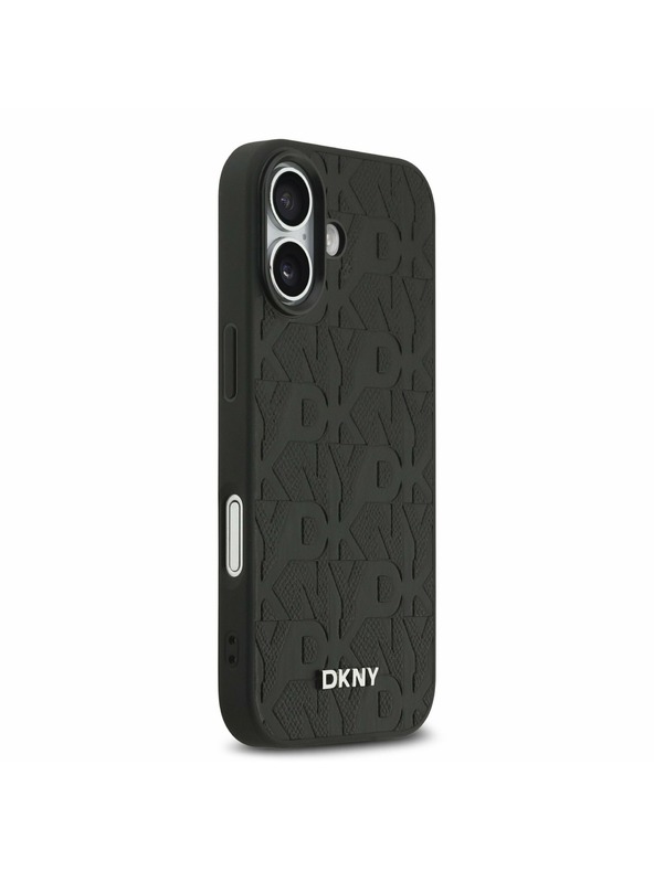 DKNY DKNY PU Leather Grid Pattern Magsafe Zadní Kryt pro iPhone 17 Black