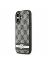 DKNY DKNY PU Leather Checkered Pattern and Stripe Zadní Kryt pro iPhone 17 Black