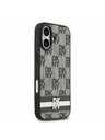 DKNY DKNY PU Leather Checkered Pattern and Stripe Zadní Kryt pro iPhone 17 Black