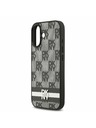 DKNY DKNY PU Leather Checkered Pattern and Stripe Zadní Kryt pro iPhone 17 Black
