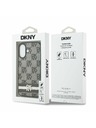 DKNY DKNY PU Leather Checkered Pattern and Stripe Zadní Kryt pro iPhone 17 Black
