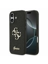 Guess Guess PU Fixed Glitter 4G Metal Logo Zadní Kryt pro iPhone 17 Black