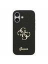 Guess Guess PU Fixed Glitter 4G Metal Logo Zadní Kryt pro iPhone 17 Black