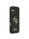 Guess Guess PU Fixed Glitter 4G Metal Logo Zadní Kryt pro iPhone 17 Black