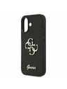 Guess Guess PU Fixed Glitter 4G Metal Logo Zadní Kryt pro iPhone 17 Black