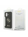 Guess Guess PU Fixed Glitter 4G Metal Logo Zadní Kryt pro iPhone 17 Black