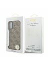 Guess Guess 4G Charm MagSafe Zadní Kryt pro iPhone 17 Tone on Tone Brown