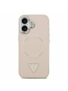 Guess Guess PU Leather Triangle Logo MagSafe Zadní Kryt pro iPhone 17 Pink