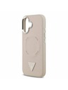 Guess Guess PU Leather Triangle Logo MagSafe Zadní Kryt pro iPhone 17 Pink