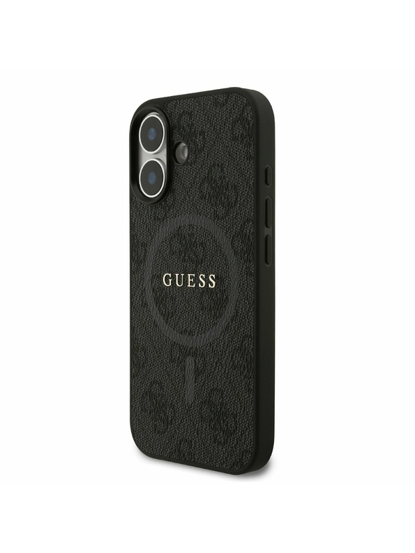 Guess Guess PU Leather 4G Colored Ring MagSafe Zadní Kryt pro iPhone 17 Black