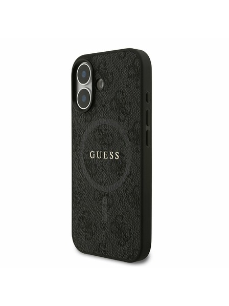 Guess Guess PU Leather 4G Colored Ring MagSafe Zadní Kryt pro iPhone 17 Black