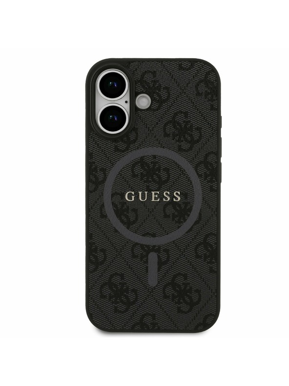 Guess Guess PU Leather 4G Colored Ring MagSafe Zadní Kryt pro iPhone 17 Black