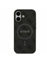 Guess Guess PU Leather 4G Colored Ring MagSafe Zadní Kryt pro iPhone 17 Black