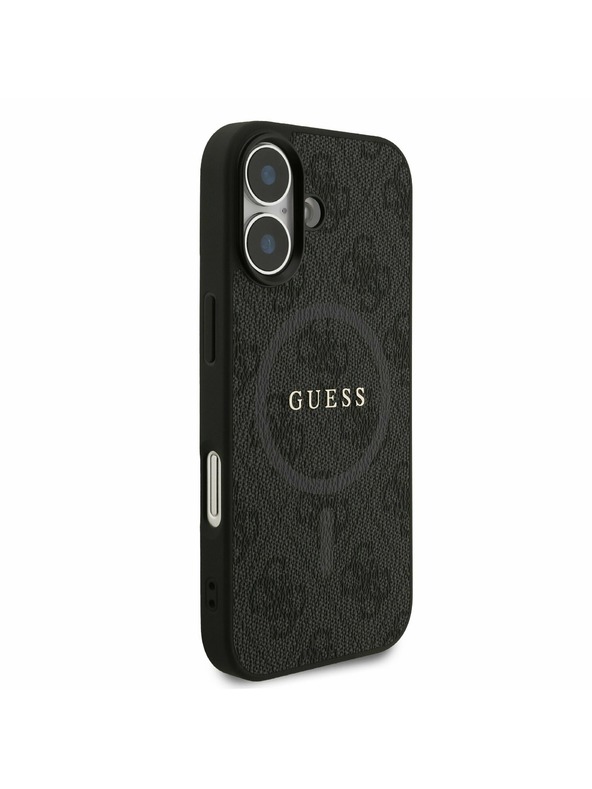 Guess Guess PU Leather 4G Colored Ring MagSafe Zadní Kryt pro iPhone 17 Black