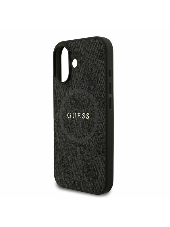 Guess Guess PU Leather 4G Colored Ring MagSafe Zadní Kryt pro iPhone 17 Black