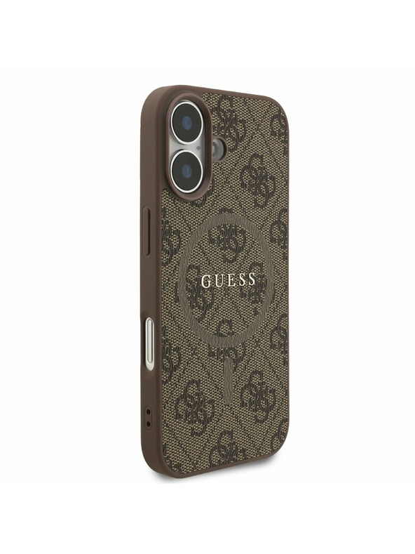 Guess Guess PU Leather 4G Colored Ring MagSafe Zadní Kryt pro iPhone 17 Brown