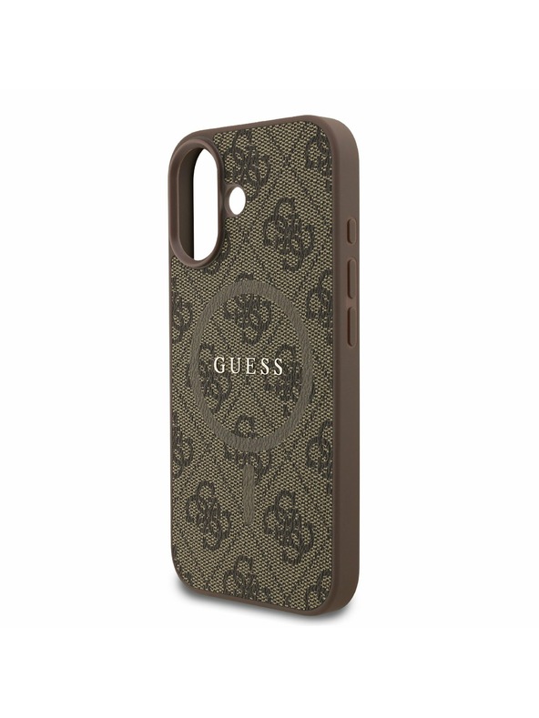 Guess Guess PU Leather 4G Colored Ring MagSafe Zadní Kryt pro iPhone 17 Brown