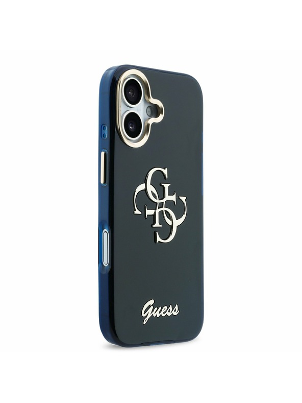 Guess Guess IML 4G Script Metal Logo Zadní Kryt pro iPhone 17 Blue
