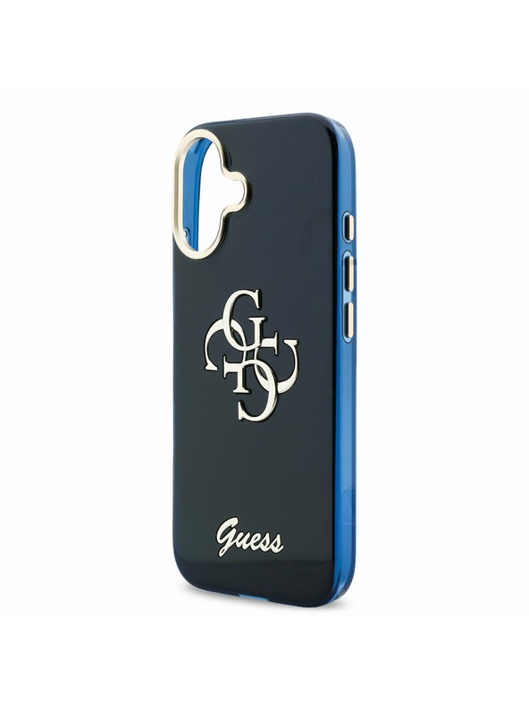 Guess Guess IML 4G Script Metal Logo Zadní Kryt pro iPhone 17 Blue