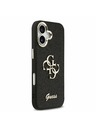 Guess Guess PU Fixed Glitter 4G Metal Frame Zadní Kryt pro iPhone 17 Black
