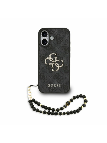 Guess Guess PU 4G Metal Logo Strap Zadní Kryt pro iPhone 17 Black
