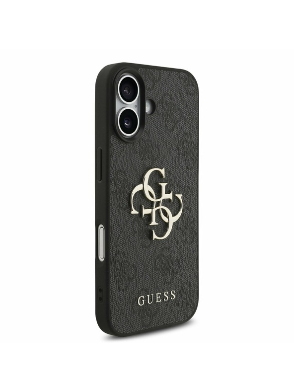 Guess Guess PU 4G Metal Logo Strap Zadní Kryt pro iPhone 17 Black