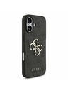 Guess Guess PU 4G Metal Logo Strap Zadní Kryt pro iPhone 17 Black