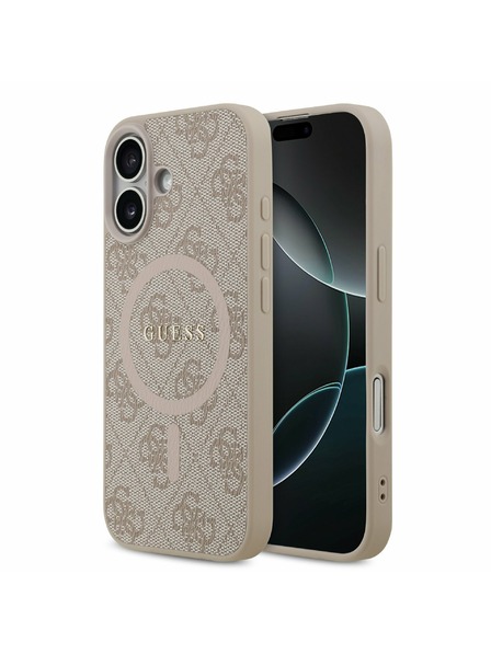 Guess Guess PU Leather 4G Colored Ring MagSafe Zadní Kryt pro iPhone 17 Pink