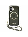 Guess Guess IML Glitter Script Strap MagSafe Zadní Kryt pro iPhone 17 Black