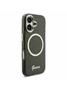 Guess Guess IML Glitter Script Strap MagSafe Zadní Kryt pro iPhone 17 Black
