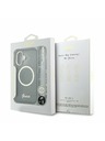 Guess Guess IML Glitter Script Strap MagSafe Zadní Kryt pro iPhone 17 Black