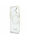 Guess Guess IML Glitter Script Strap MagSafe Zadní Kryt pro iPhone 17 Transparent