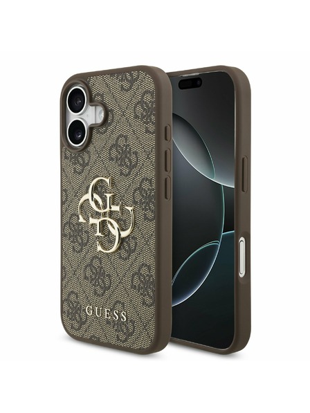 Guess Guess PU 4G Metal Logo Zadní Kryt pro iPhone 17 Brown
