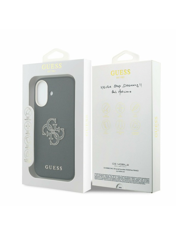 Guess Guess PU Resin Logo Zadní Kryt pro iPhone 17 Black
